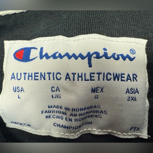 Champion Black and Pink Logo Hoodie - Picture 3 of 3